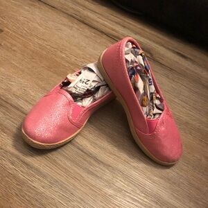 Hot pink glittered slip-ons 11